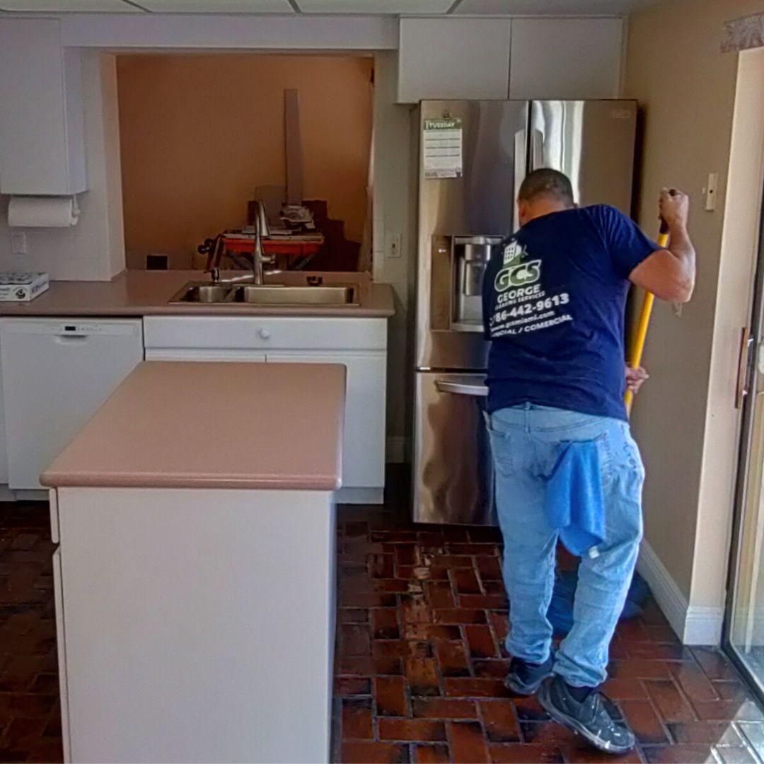 Cleaning team at a South Florida job site